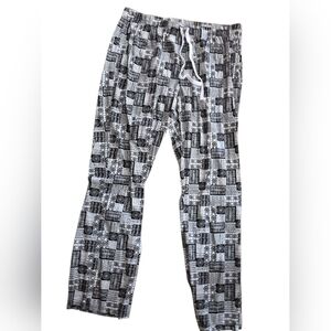 Indigo Monochrome Graphic Joggers